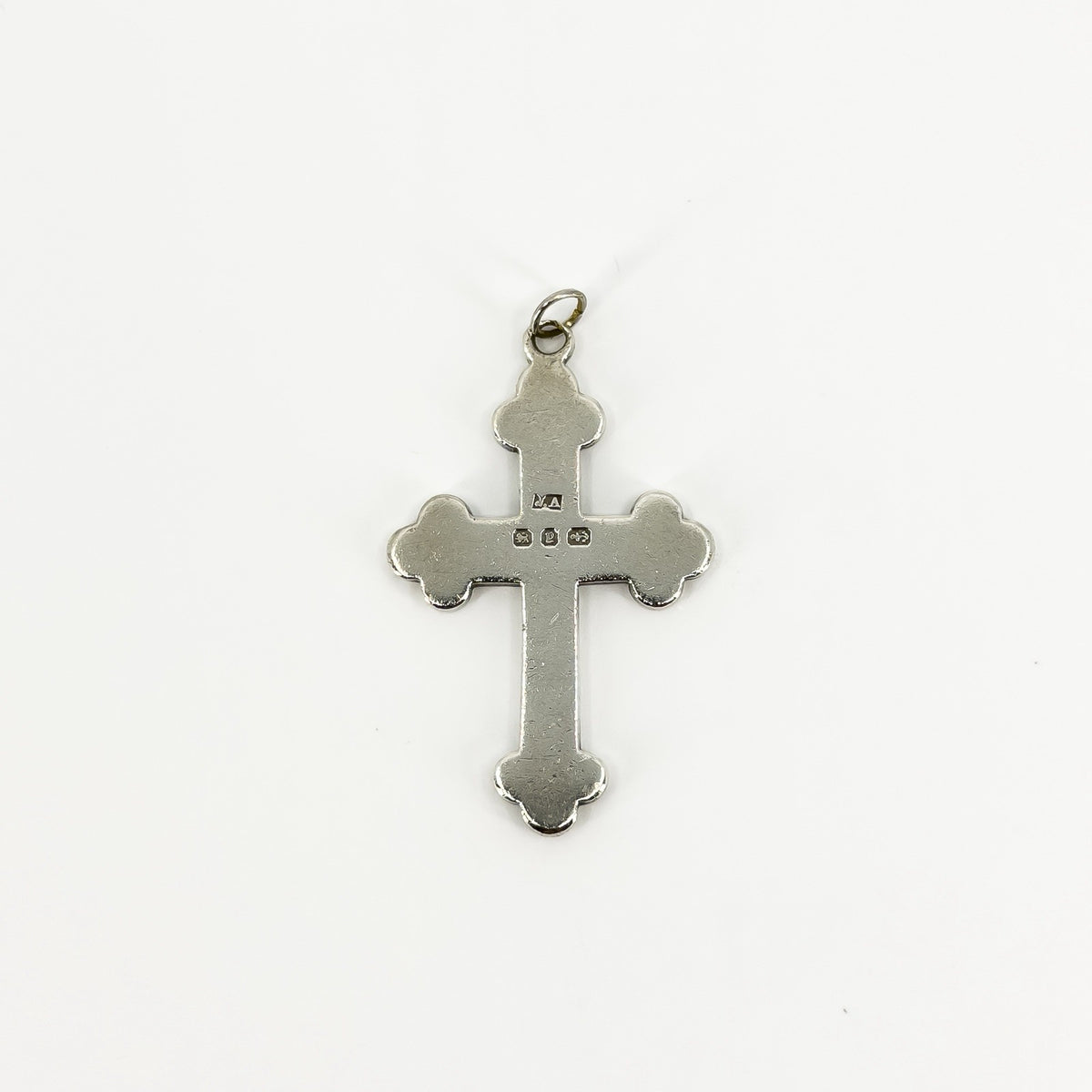Antique Victorian (1898) Sterling Silver Engraved Christian Cross Pendant 925