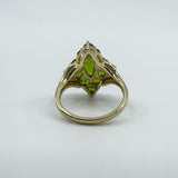 9ct Yellow Gold Green Tourmaline Cluster Ring 375 Size K