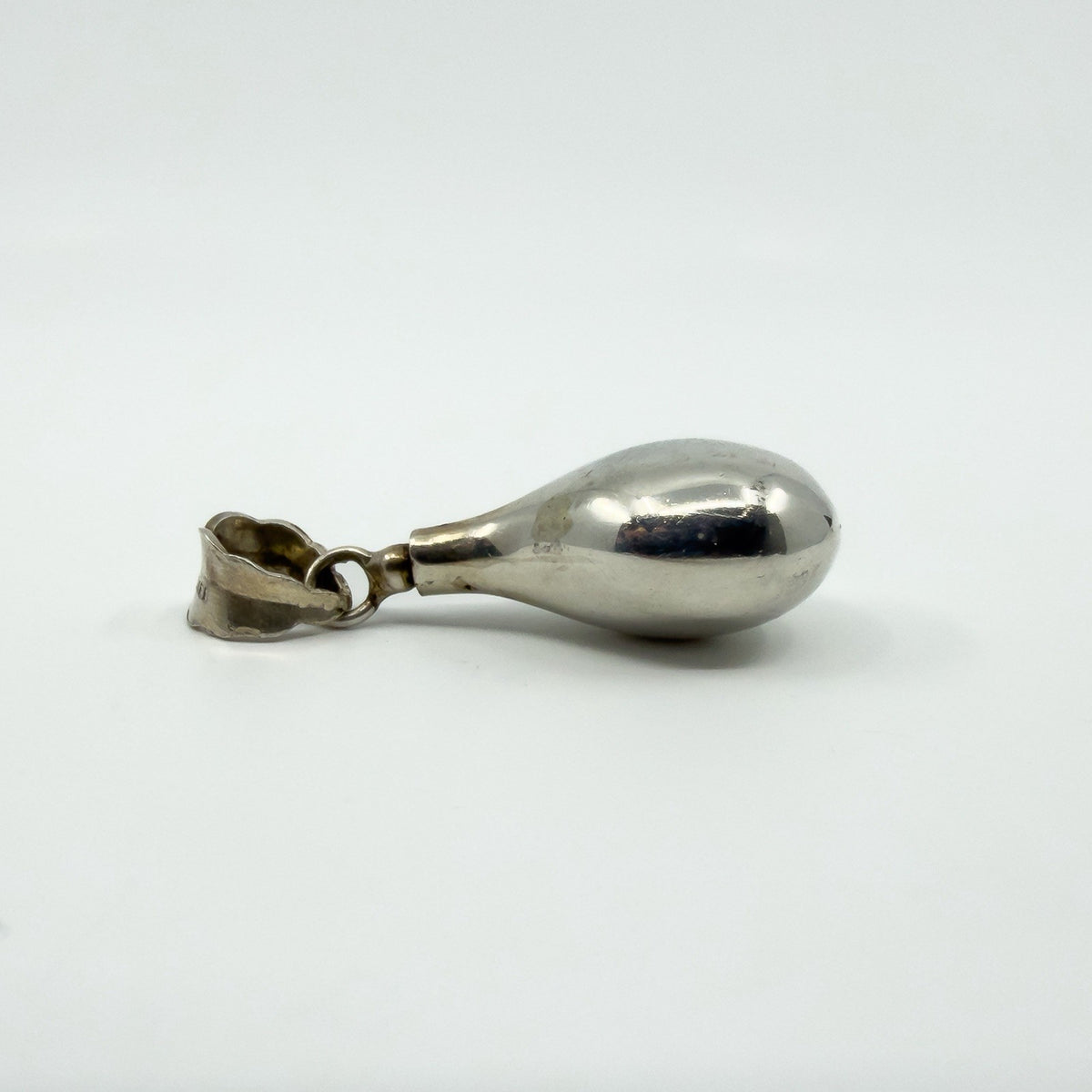 Vintage Sterling Silver Tear Drop Perfume / Poison Bottle Pendant 925