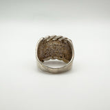 Chunky Vintage 5 Row Keeper Ring in Sterling Silver Size W - X Unisex Heavy 15g