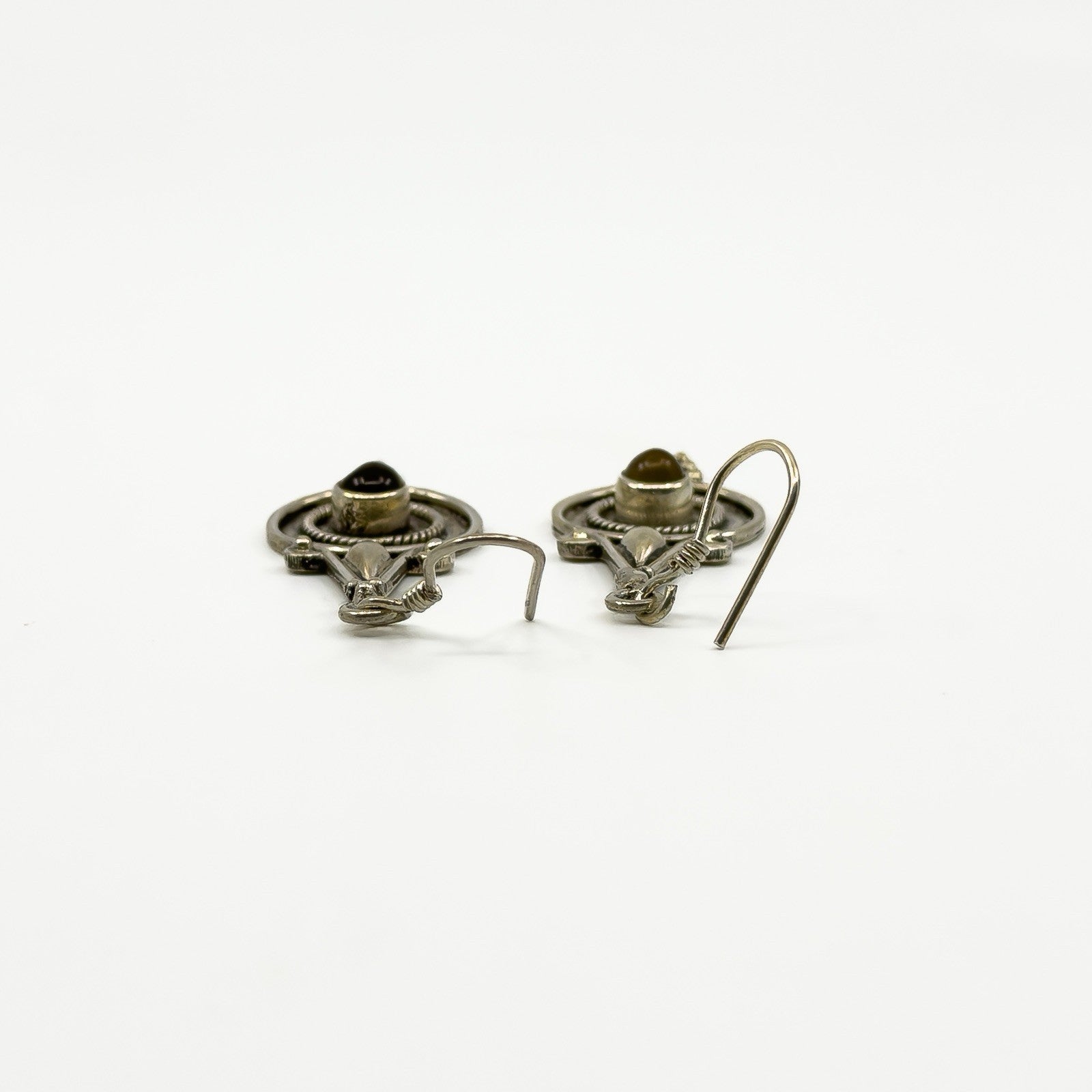 Sterling Silver Orante Dangly Earrings 925