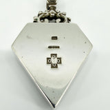 Large Chunky Vintage Brown Banded Agate Fob Pendant 925 by David Scott Walker