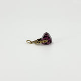 Vintage 9ct Gold Spinning Amethyst Fob / Pendant / Charm 375 (Birm 1965)