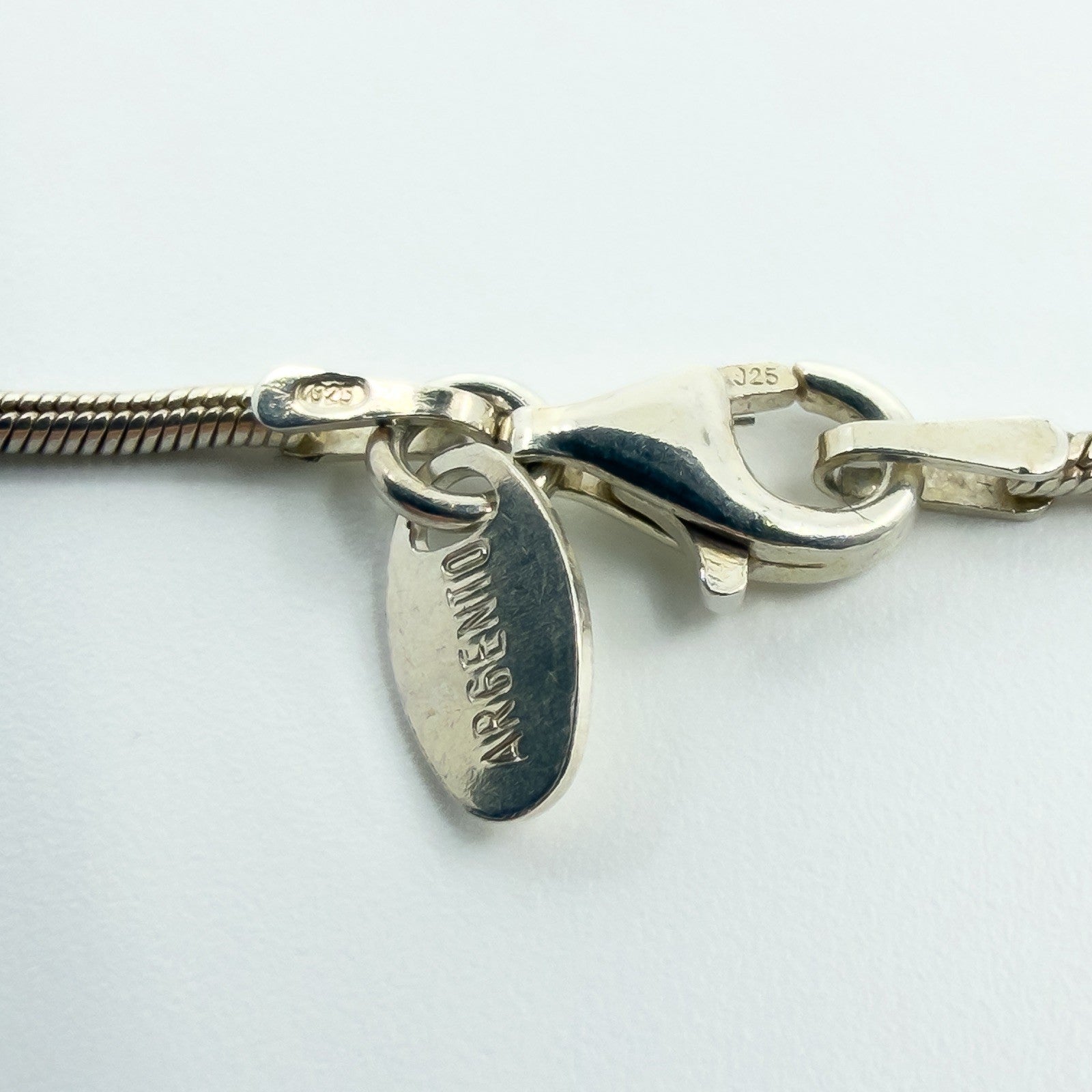 Vintage Sterling Silver Tear Drop Perfume Poison Bottle Pendant & 16" Chain 925