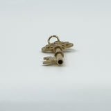 Large Vintage 10ct Gold Key Pendant / Charm