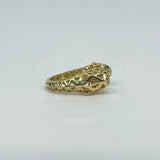 18ct Gold Gem Set Double Panther Head Ring Size O 750