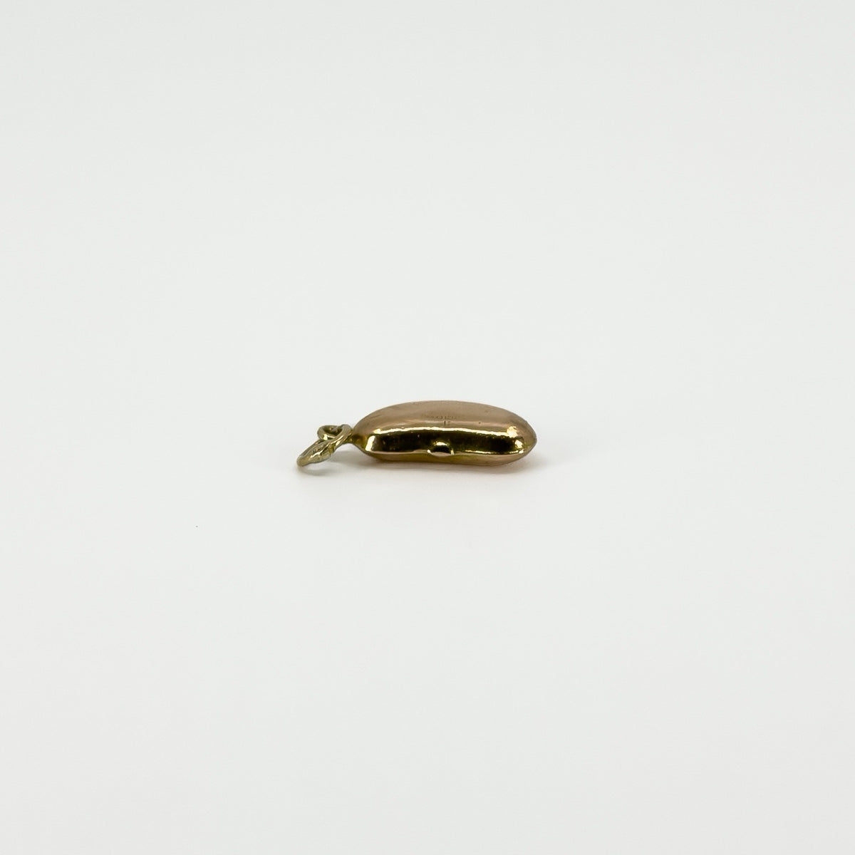 Tiny Antique 9ct Gold Rose Gold Lucky Bean Pendant / Charm 375