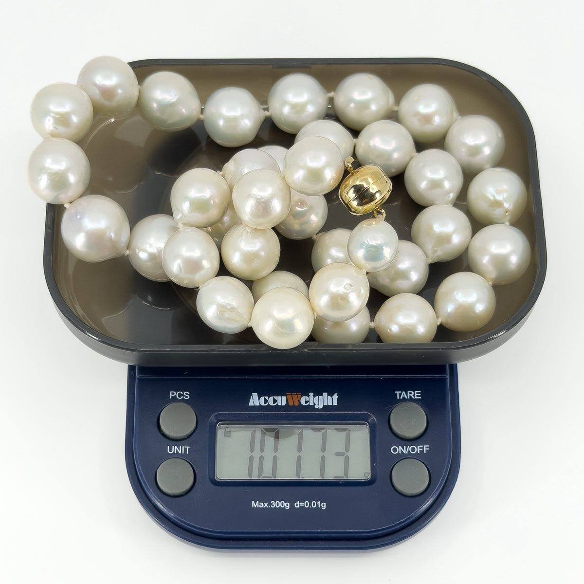 White Chunky 13mm Baroque Freshwater Pearl 20" Necklace & Magnetic Clasp