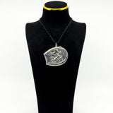 Huge Oversized Chunky Vintage Sterling Silver Equestrain Locket / Vesta Case