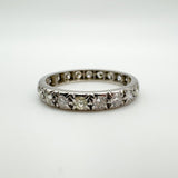 Vintage 1ct Platinum Diamond Full Eternity Band Wedding Stacking Ring Size M - N