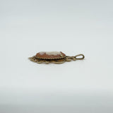 Vintage 9ct Gold Oval Carved Shell Cameo Pendant 375