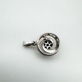 Unusual Blue & White 0.20ct Diamond Pendant in Sterling Silver 925