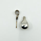 Vintage Sterling Silver Tear Drop Perfume / Poison Bottle Pendant 925