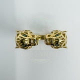 18ct Gold Gem Set Double Panther Head Ring Size O 750