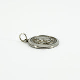 Large Vintage 1969 Sterling Silver St. Christopher Pendant 925 by Georg Jensen