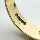 Vintage Chunky 9ct Gold Floral Engraved Buckle Ring 375 Size O 6.2g