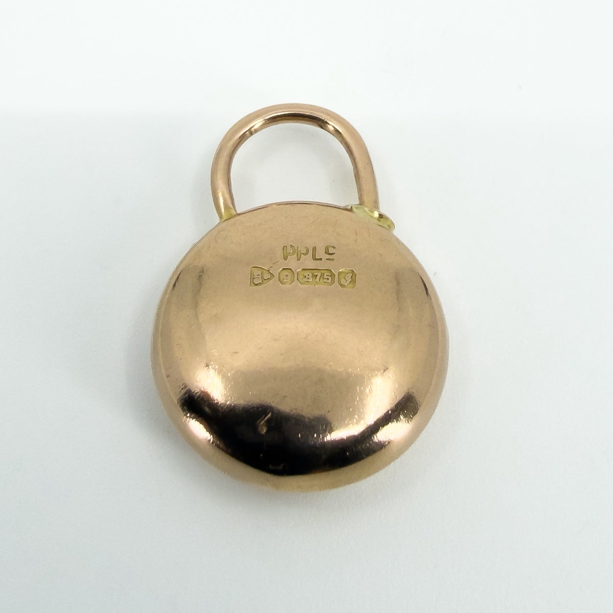 Antique 9ct Rose Gold Padlock Pendant / Charm 375 (Chester 1909)