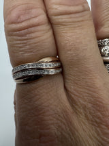 9ct - 10ct Rose Gold Diamond Band / Ring 375 Size P