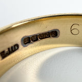 Vintage 9ct Gold Celestial Starry Engraved Full Band Ring 375 Size O (1977)