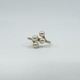 Vintage 9ct Gold 4x Pearl Ring 375 Size P
