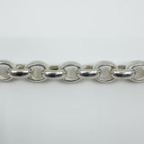 Sterling Silver Chunky Oval Belcher Chain 9.5” Bracelet Unisex 50g