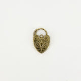 Vintage 9ct Gold Heart Lock Padlock Pendant / Charm (London 1978)