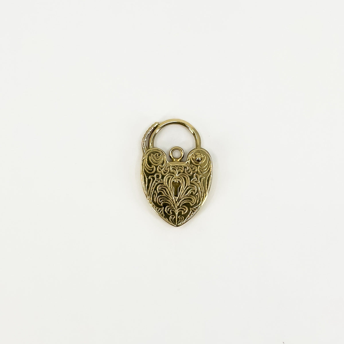 Vintage 9ct Gold Heart Lock Padlock Pendant / Charm (London 1978)