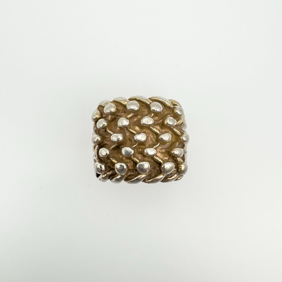 Chunky Vintage 5 Row Keeper Ring in Sterling Silver Size W - X Unisex Heavy 15g