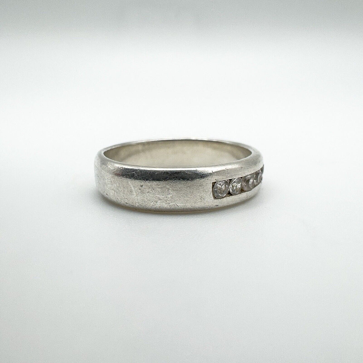 Kit Heath CZ Half Hoop Band in Sterling Silver 925 Wedding Eternity Stacking O P