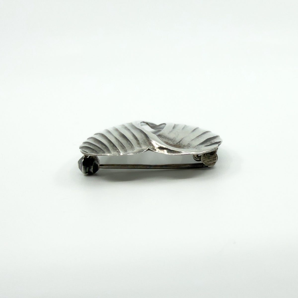 Large Sterling Silver Vintage Double Angel Wings Brooch 925
