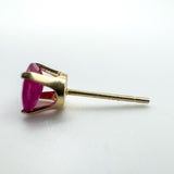 14ct Gold 1ct Ruby Solitaire Stud Earrings