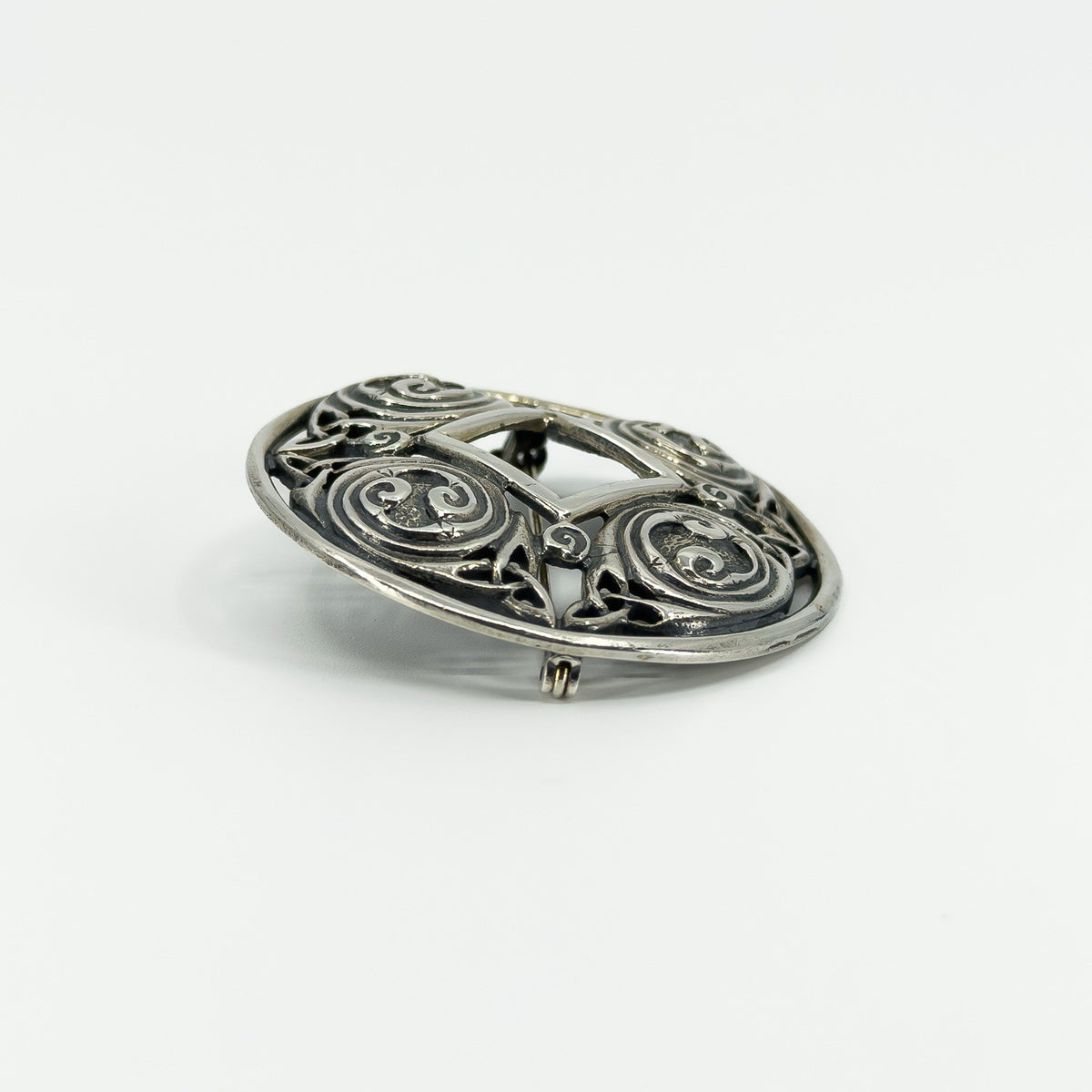 Large Vintage Sterling Silver Celtic Brooch 925 by Malcolm Gray