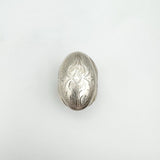 Large Chunky Oval Vintage Engraved Ring in Sterling Silver 925 Size P - Q by DPG