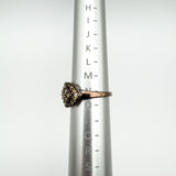 1.5ct Champagne Diamond 18ct Dark Rose Gold Band Ring Sterling Silver 925 Size N