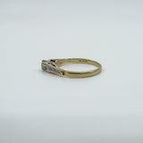 Vintage 9ct Gold 0.20ct Diamond Solitaire Ring 375 Size M Engagement 1989