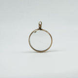 Antique 9ct Rose Gold Small Double Sided Glass Locket (Chester 1900)