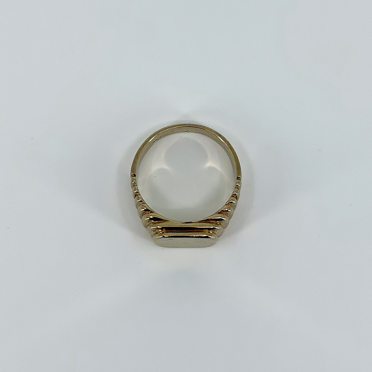 Vintage 9ct Gold Signet Ring 375 Size T - U 375 UNISEX Art Deco Style