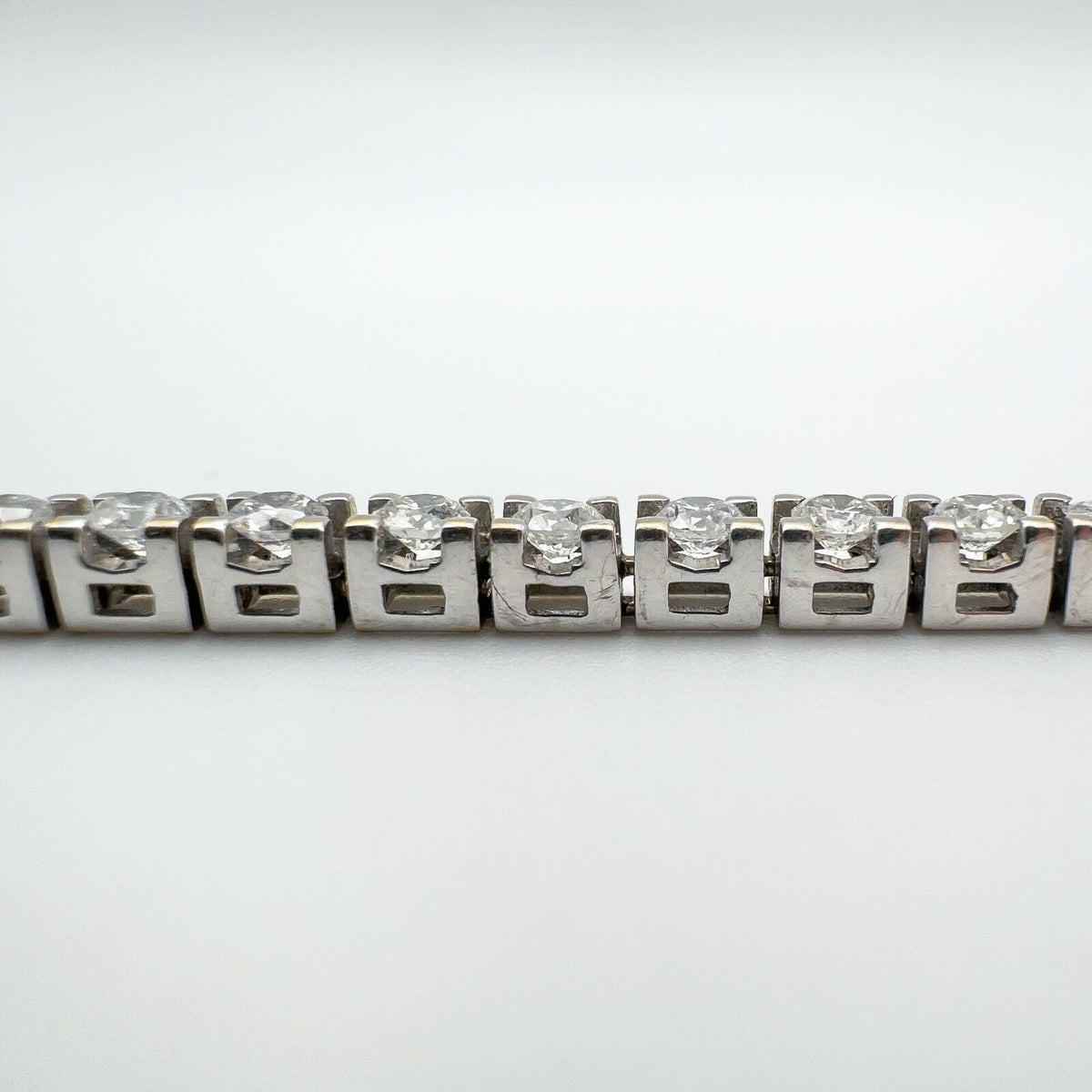 18ct White Gold 4.50ct Diamond Line Tennis Bracelet
