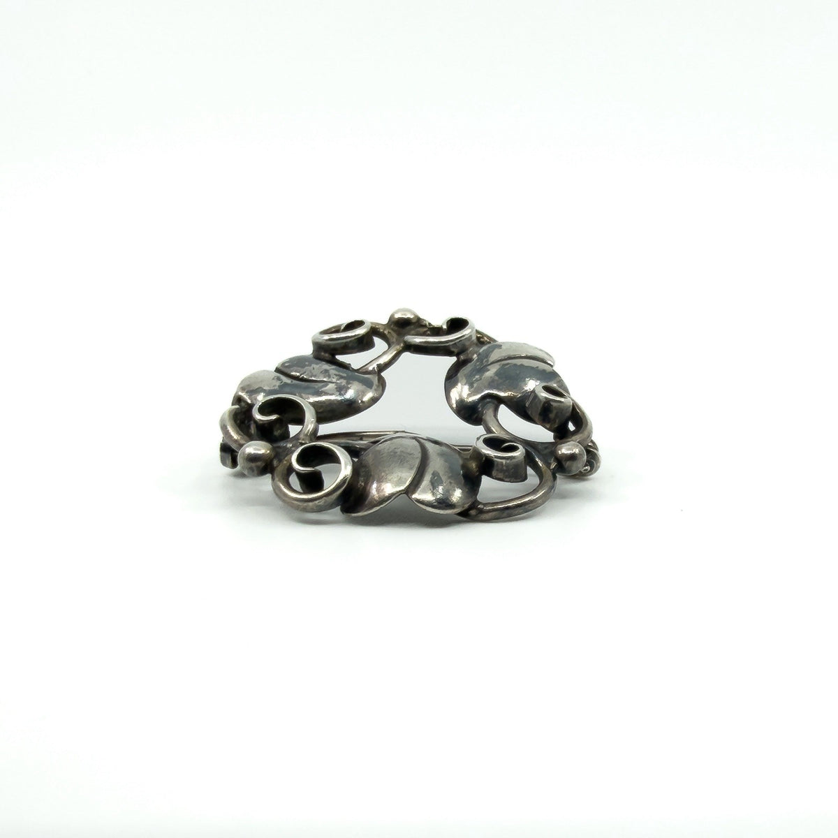 Vintage Sterling Silver Floral Brooch 925