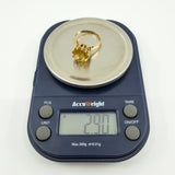 Vintage 9ct Gold 4.40ct Citrine Solitaire Cocktail Ring 375 Size K - L Birm 1992
