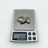 Vintage Siam Blue Enamel Brooch in Sterling Silver 925
