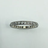 Antique Platinum Old Cut Diamond Full Eternity Band / Ring Size L - M