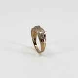 9ct - 10ct Rose Gold Diamond Band / Ring 375 Size P