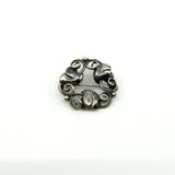 Vintage Sterling Silver Floral Brooch 925