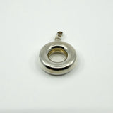 Unusual Chunky Vintage Sterling Silver Round Perfume / Poison Bottle Pendant 925
