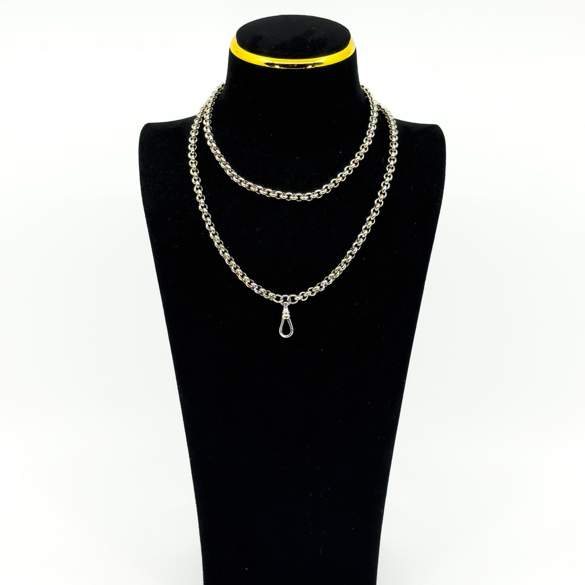 Chunky Vintage Sterling Silver 31.5” Rolo Links Chain / Necklace 925