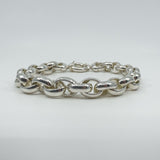 Sterling Silver Chunky Oval Belcher Chain 9.5” Bracelet Unisex 50g
