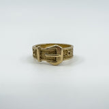 Vintage 9ct Gold Buckle Ring Size N (London 1970)