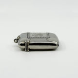 Large Antique 1904 Sterling Silver Reversible Vesta Case Engraved Locket 925