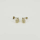 Vintage 9ct Gold Pearl Drop Earrings 375